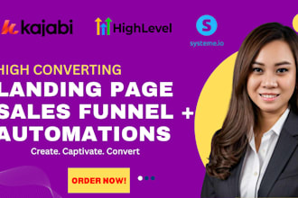 build a high converting landing page sales funnel for leads sales or bookings