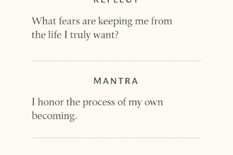 write prompts, content or guided reflection