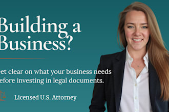 provide business legal consulting as a licensed attorney