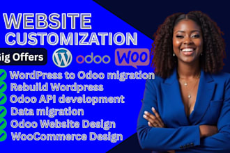 develop migrate odoo to wordpress woocommerce website odoo api integration