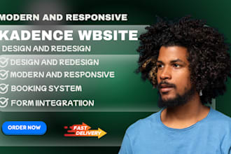 design kadence, generatepress, astra pro, avada, divi website from scratch