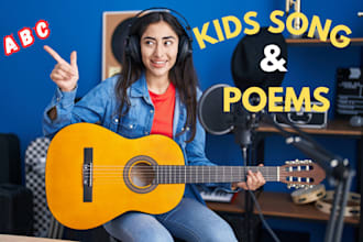 professionally produce fun kids song, nursery rhymes and poems, abc songs