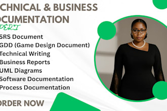 write technical and business documents including srs, gdd, and report