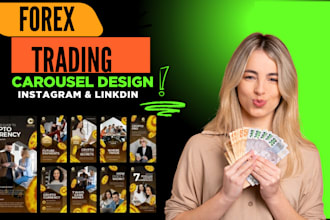 do forex cypto trading carousel post design for instagram x and linkdin