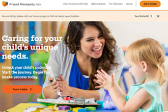 design or redesign wix wordpress aba therapy website physical therapy website