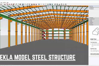 create erection layouts, shop drawings, and a tekla model for steel structures