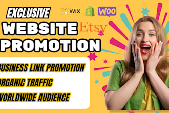 do organic social media website promotion, increase shopify ads, website traffic