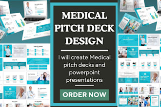 do medical pitch deck design or redesign healthcare powerpoint presentation pptx
