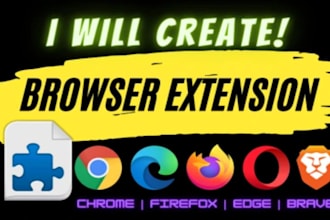 develop any kind of extension script for chrome firefox edge for web scraping
