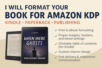 do format your book for amazon kd kindle paperback hardcover kdp book publishing