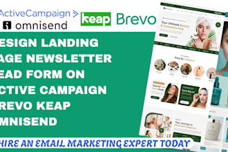 design landing page newsletter lead form on active campaign brevo keap omnisend
