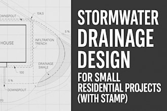 stormwater drainage design for small residential projects with stamp