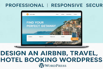 design an airbnb, travel, hotel booking wordpress website