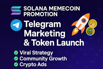 do solana memecoin memecoin crypto promotion telegram marketing token launch