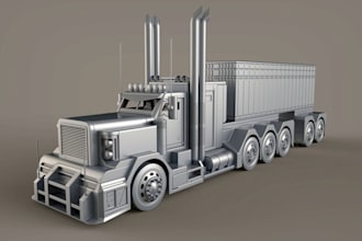 3d truck model 3d car modeling 3d cad design construction toy stl 3d printing