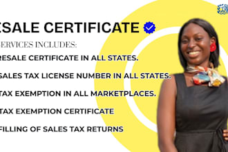 get resale certificate, seller permit for your llc in all US states, tax return