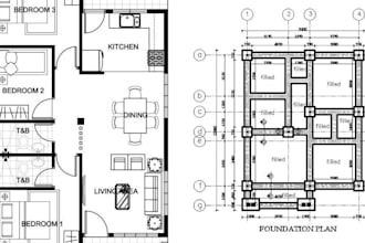 create architectural and civil working drawing in auto cad