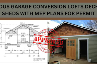 adus garage conversions lofts decks sheds with mep plans for permit