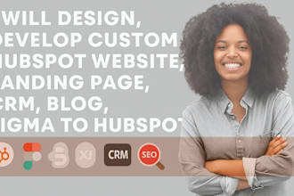 design custom hubspot website hubspot landing page CRM blogs figma to hubspot