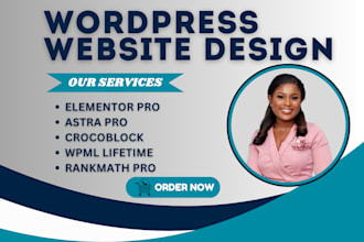 create elementor pro, astra pro, crocoblock website with woocommerce