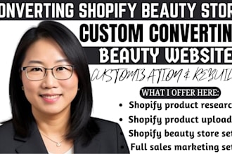 design a professional shopify beauty website for your brand