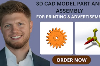 model mechanical parts or assemblies using solidworks and deliver step files