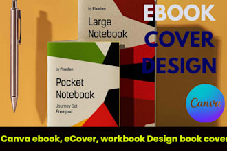 design a branded canva ebook, ecover, workbook or book cover