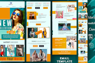 design a custom mailchimp and klaviyo email marketing template newsletter