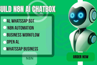 build n8n ai chatbot and whatsapp business automation workflow