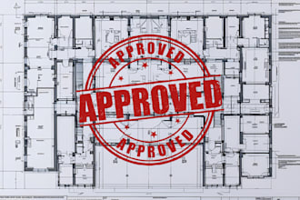 draft permit architecture and mep construction drawing document blueprint