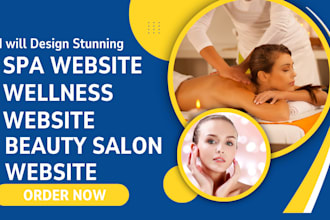 design stunning spa website wellness website salon beauty skincare website