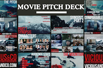 design film pitch deck movie presentation powerpoint film presentation canva
