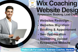 create stunning wix coaching or consulting website with redesign