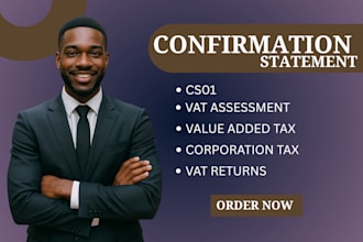 file confirmation statement, sa100, vat returns for uk company