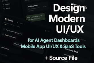 design modern UI UX for ai agent ai chatbot saas dashboards mobile app uiux