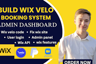 build fix wix velo booking, user dashboard wix api wix database wix velo expert