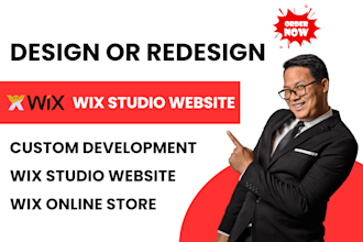 design or redesign wix website, develop wix landing page, wix studio website