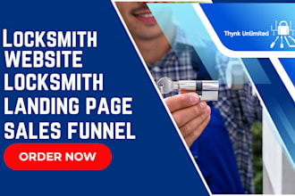design locksmith landing page locksmith website locksmith sales funnel lead form