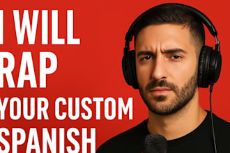 write and record a custom male spanish rap song for you