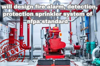 design fire alarm, detection, protection sprinkler system of nfpa standard