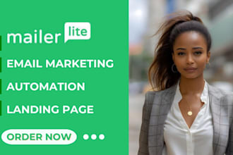 do mailerlite email marketing automation, landing page setup