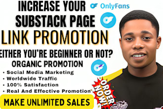 do organic substack promotion, substack page link promotion to active audience