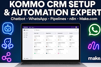 setup kommo CRM chatbot pipeline kommo expert n8n manychat whatsapp makecom fix