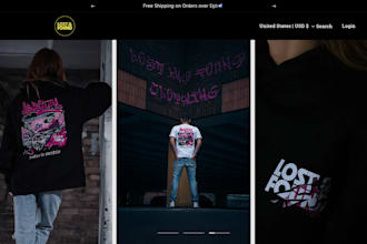 clothing website design for clothing shopify website design and redesign