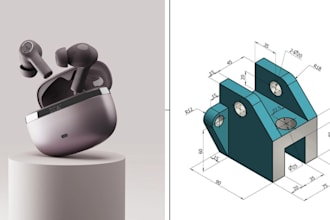 do 3d cad design and product design on solidworks