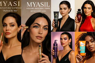 create ai generated product photography with model
