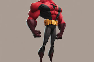 do concept art superhero character for comics cartoon