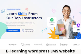 build a professional learndash lms wordpress website for your online course