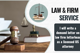 write a powerful demand letter on law firm letterhead as a licensed US attorney