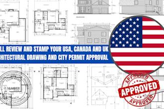 draw, stamp architectural engineering drawings for permit approval across the us
